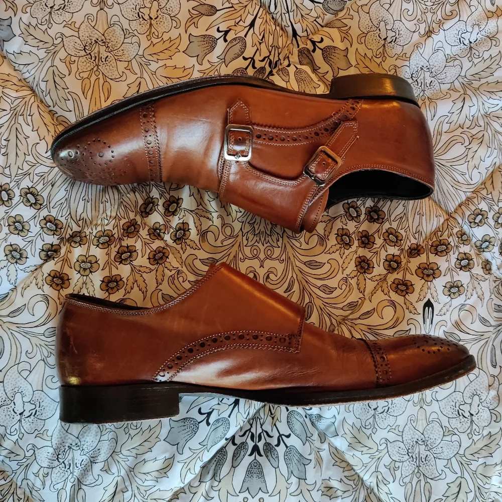 ADAM DERRICK To Boot Monk Strap Derby Oxfords men's size 9 - Picture 3 of 10